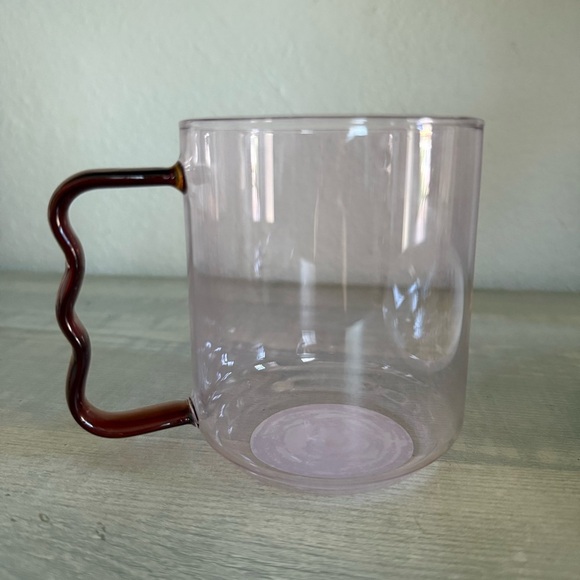 Room Essentials Transparent Mug with Pink w Berry set of 10 - Picture 4 of 5